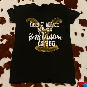 Black Graphic Tee with Bold Text